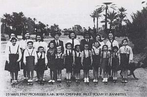 SCOUTS DE FRANCE 1 ERE 1947 AIN SEFRA LA PROMESSE